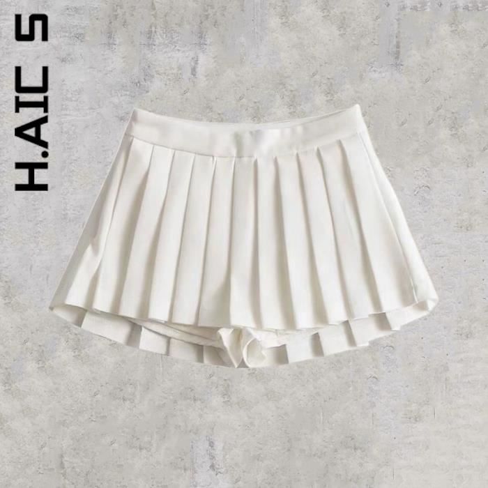 Jupe Plissée Fille Avec Short Intégré - Nylon/élasthanne - Pour école, Loisirs, Fêtes - Confortable Et Pratique