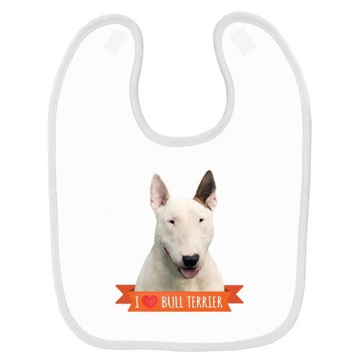 Bavoir Bebe Imprime Bull Terrier Blanc Cdiscount Puericulture Eveil Bebe