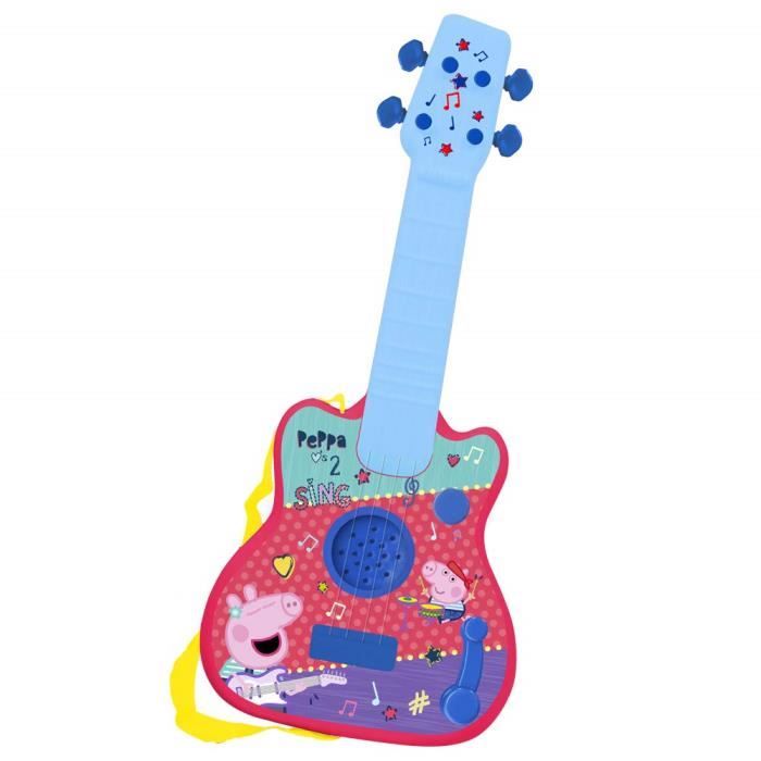 Guitare - Peppa Pig - Modèle Peppa Pig - Couleur Bleu - Couleur Rose - Guitare classique
