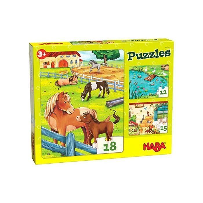 Puzzle enfant 3 ans animaux de la ferme