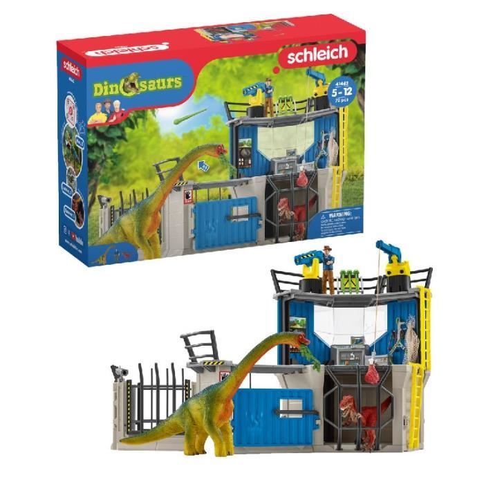 Grande station de recherche Dino, coffret de 72 pièces, jouets, Dès 5 ans, Schleich 41462 Dinosaurs