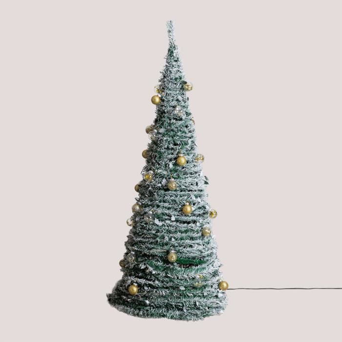 SKLUM Sapin de Noël pliant avec lumières LED Taimy 150 cm Cdiscount