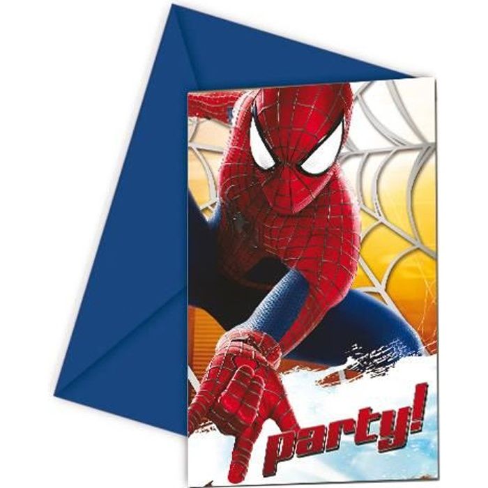 cartes invitation spiderman