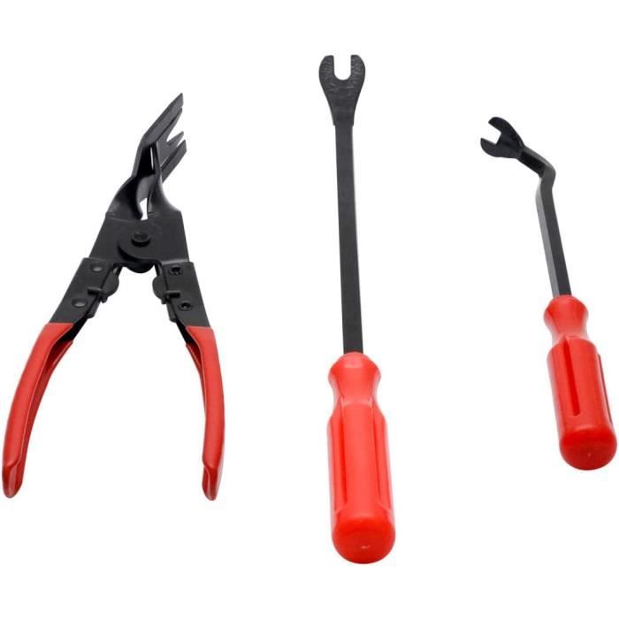 2 Extracteurs De Garniture De Portière Voiture - Outils De Démontage De Clips En Plastique - Manche Acier