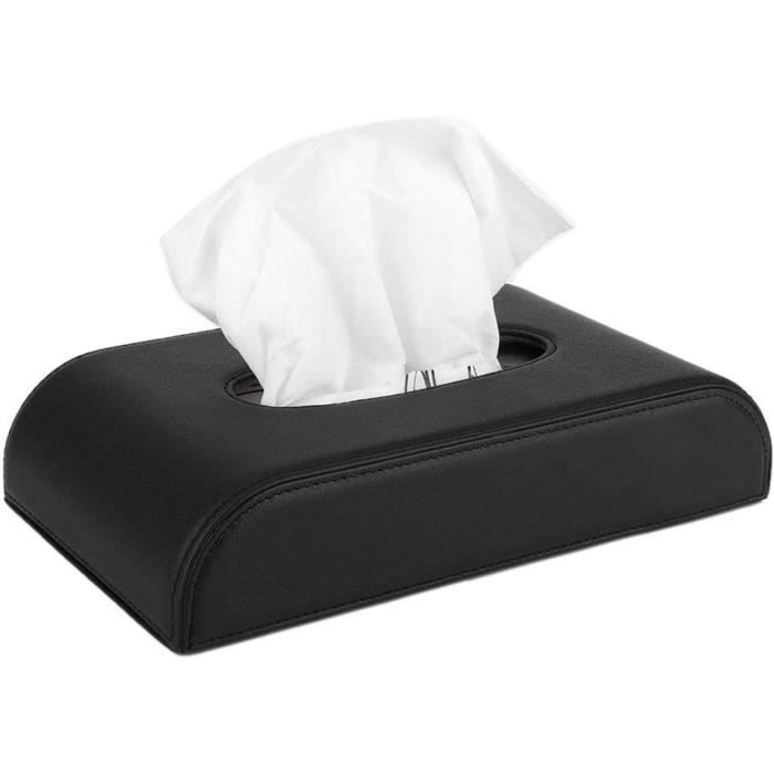 BOÎTE À MOUCHOIRS En Cuir PU Avec étui Et Distributeur De