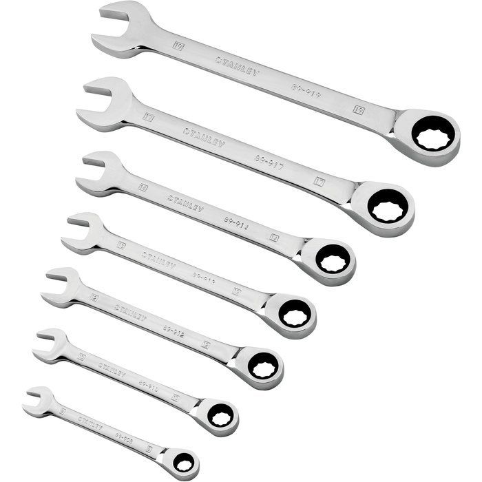 Clé mixte à cliquet STANLEY STMT82846 0 72 dents Manche ergonomique 7 pièces - vue 3