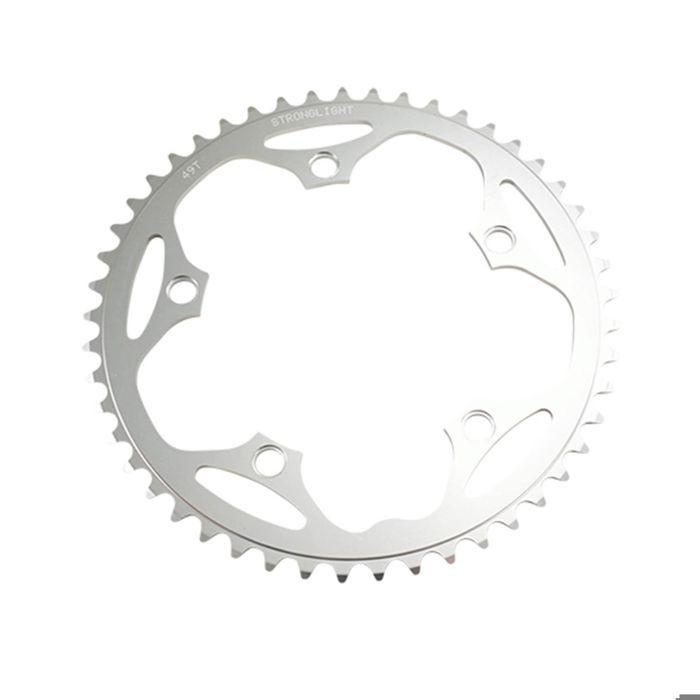 Plateau vélo - 52 dents - diamètre 130 mm - couleur argent