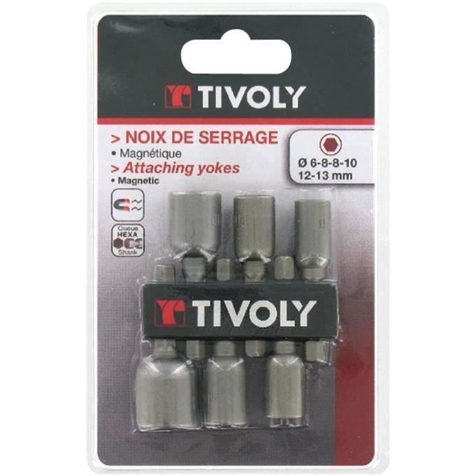 Embout noix de serrage magnétique - lot de 6