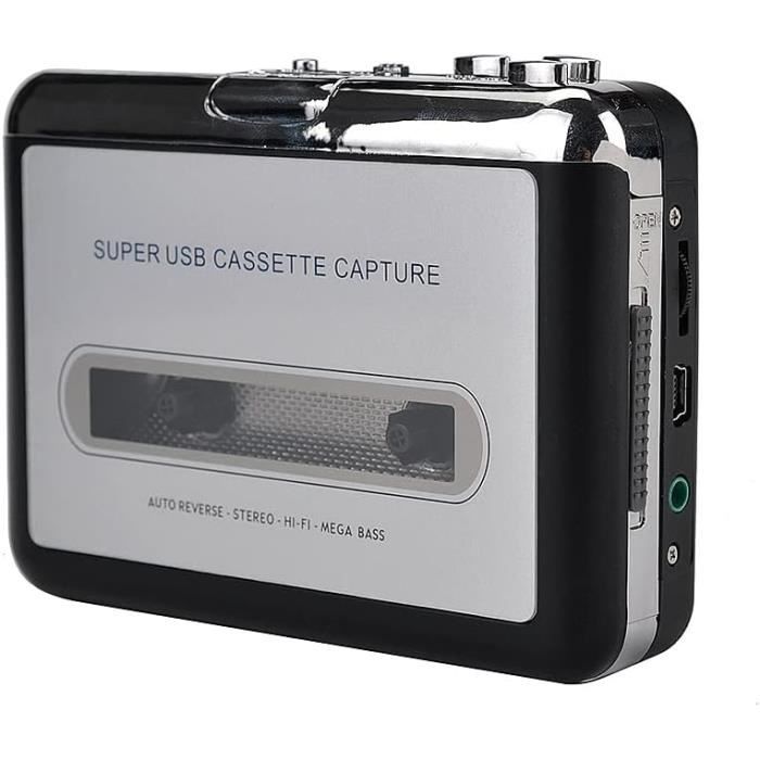 Marchelec Lecteur cassette USB-convertisseur lecteur MP3-Argent