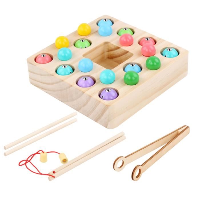 Montessori jouet jouets éducatifs en bois pour 3 4 5 ans Clip jeu de