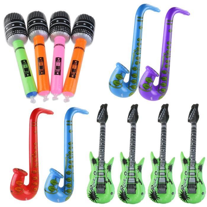12 Saxophones Gonflables - Instruments Musique Gonflables Pour Fête, Carnaval, Décoration