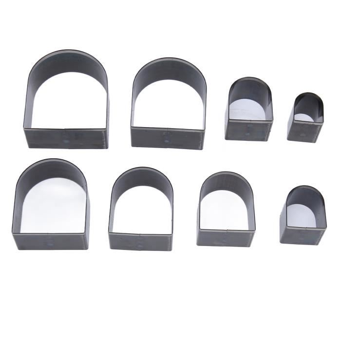 Kit De 8 Poinçons Creux Pour Cuir - Matrices De Découpe En Acier Carbone - Pour DIY Cuir, Argile, Bijoux