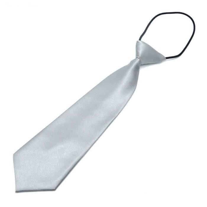 Cravate élastique Pour Garçons - Polyester Brillant - BomGuard - 27x7 Cm