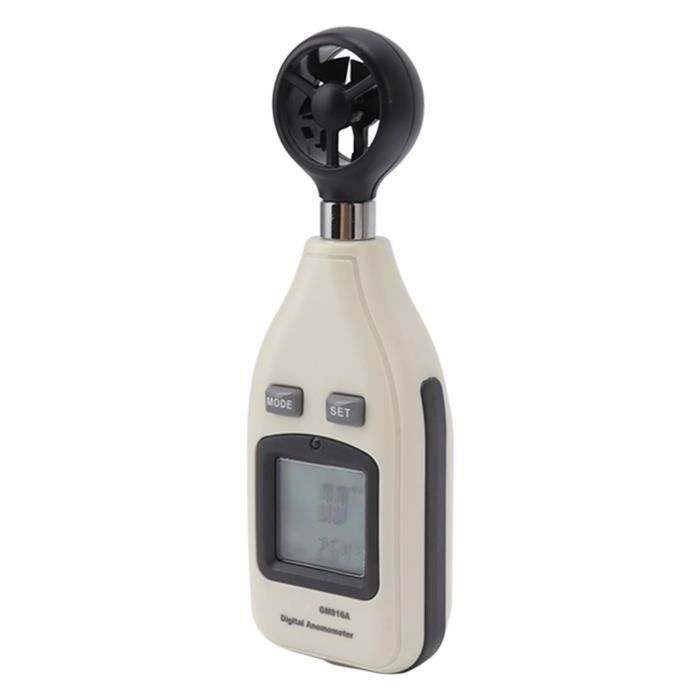 Anémomètre Numérique Portable - Mesure Vitesse Du Vent Et Température, écran LCD Rétroéclairé - 10