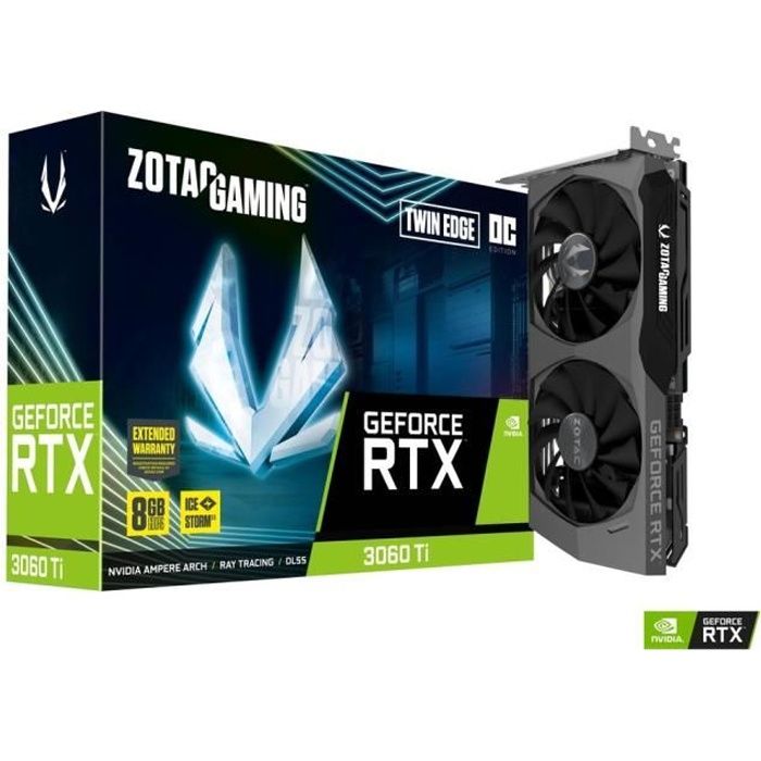 Zotac RTX 3060 Ti Twin Edge OC 8Go GDDR6 (LHR)