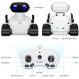 Robot pour enfants rechargeable - Jouet télécommandé avec yeux LED - Musique et sons intéressants - Cadeau pour garçons et filles-1