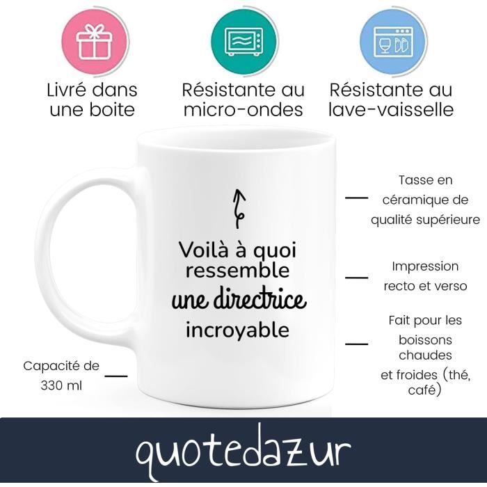 Quotedazur Personalized Mug For Tattoo Artist - "Voilà À Quoi Ressemble Une Tatoueuse Incroyable" - View #2