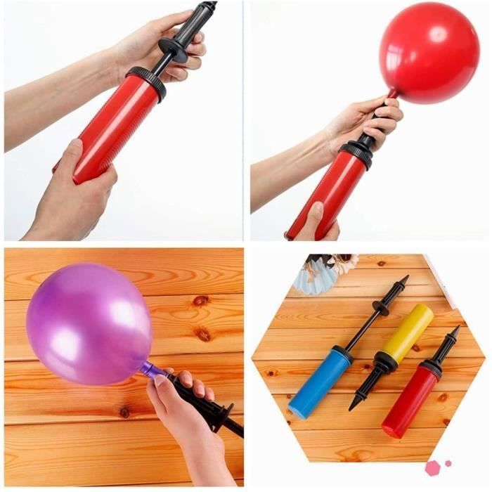 3pcs Pompe à Ballons Manuelle - Gonfleur Manuel Pour Ballons Fêtes, Anniversaire Et Mariage