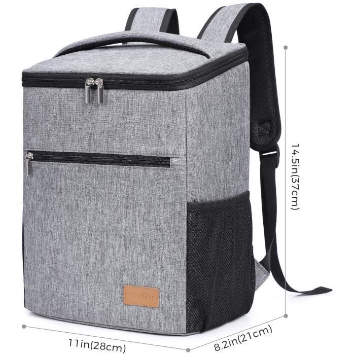 Sac de Pique-Nique, Sac à Dos Isotherme à Glacière Cooler Backpack Bag, Sac  Isotherme Portable pour Déjeuner Plage Pique-Nique - Cdiscount Maison