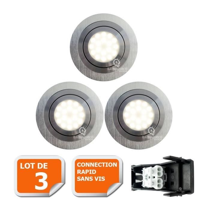 Spot LED Encastrable Orientable 5W (équiv. 50W) - Blanc Neutre - Réf. 64854000 - Neuf