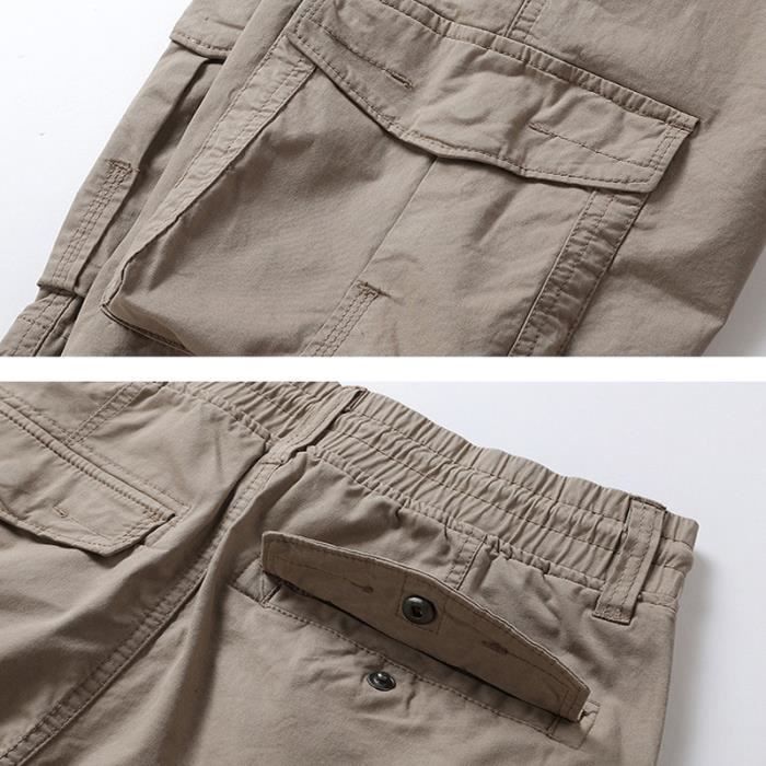 Short Homme Été TARAINYA | Coton-Lin Léger | Taille Élastique | 3 Poches | Style Décontracté