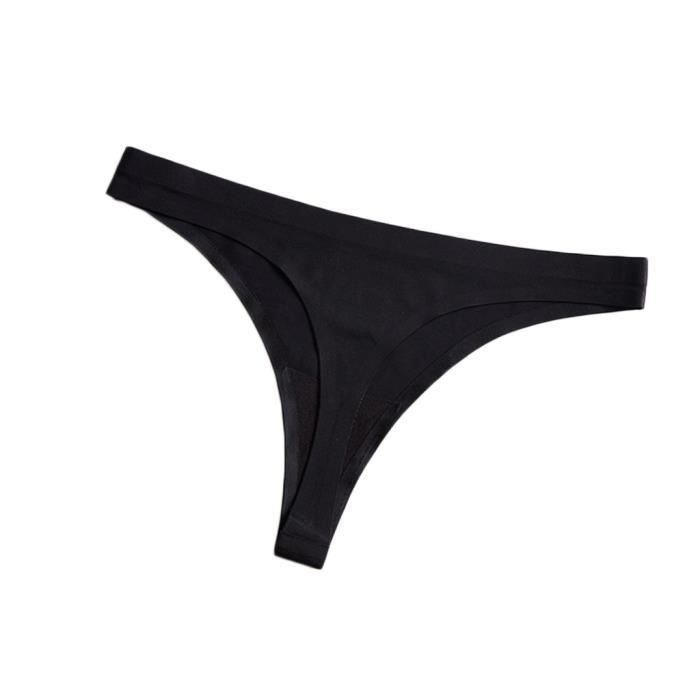 String Tang String Tanga pour Femme Sexy de mode M-3XL Noir Noir - Cdiscount Prêt-à ...