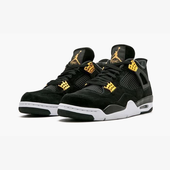 Air Jordan 4 Retro High Chaussures de Basket AJ4 Femme Homme Pas Cher or noir or noir. Couleurs multiples Cdiscount Chaussures