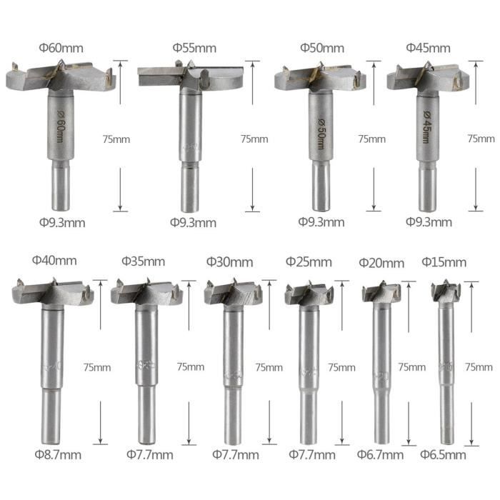 Mèche à Bois Plate Fischer MBP Diamètre 24mm - Queue 6 Pans, Avec Pointe Centrage Et ébaucheurs, Pour Perçage Gros Diamètre
