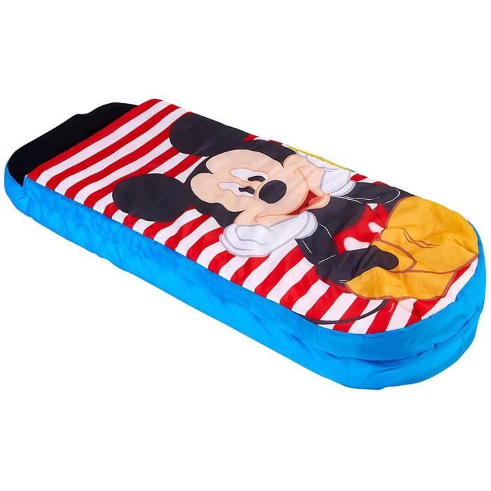Lit gonflable Mickey Mouse pour enfants avec sac de couchage