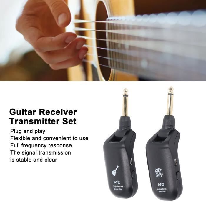 RAN émetteurrécepteur sans fil Guitare récepteur émetteur ensemble Plug and Play émetteur sans