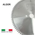 Lame de Scie Circulaire HM D. 250 x Al. 30 x ép. 3,2/2,2 mm x Z80 TP Neg pour Alu/Bois - ALGOR - FIRST ITALIA-2