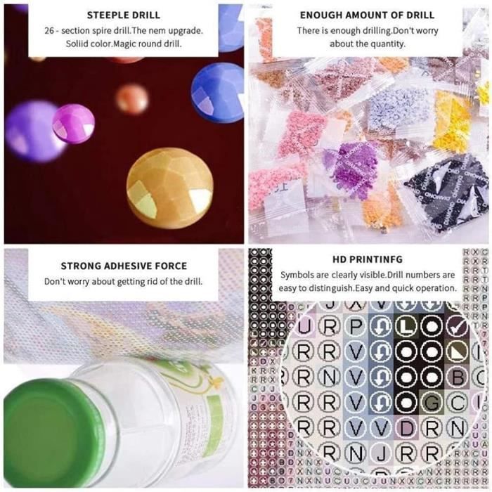 Diy 5D Diamant Peinture Kit, Full Perceuse Chat Mignon À Broder Au