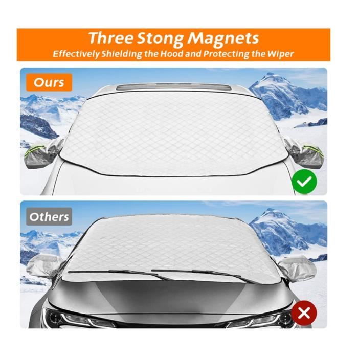 Housse Voiture Anti-Grêle Demi-Bâche Pare-Brise Anti-Givre Neige Glace UV - Protection Universelle
