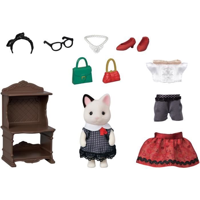 Sylvanian Families – 6010 – La Fille Chat Soie Violoncelliste – Figurine Avec Instrument, Tabouret, Pupitre Et Partition – Dès 3 Ans