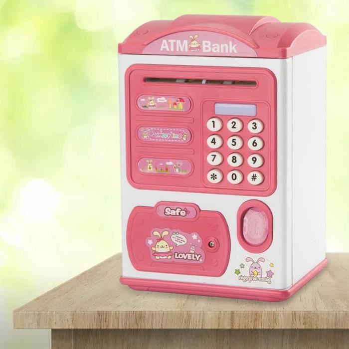 Tirelire Électronique Pour Enfants De 3 à 12 Ans, Boîte à Argent Sécurisée Avec Code, Jouet De Gar On Fille Noir