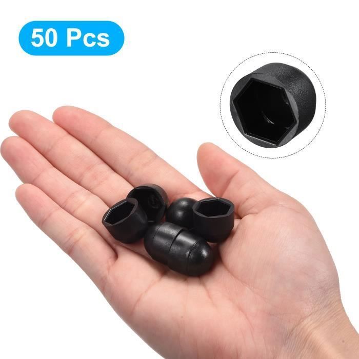 Lot De 50 Cache-Écrous Hexagonaux De 17 Mm, Capuchons De Protection En Plastique Pour Boulons