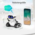 Robot pour enfants rechargeable - Jouet télécommandé avec yeux LED - Musique et sons intéressants - Cadeau pour garçons et filles-3