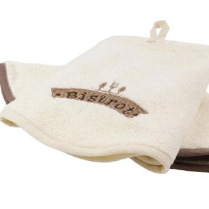 Essuie-main Rond En Coton - Motif Olivier Jacquard Beige - Qualité Premium Pour La Cuisine - 4