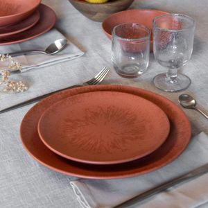 Assiette plate mélamine jaune 13.5cm par 10