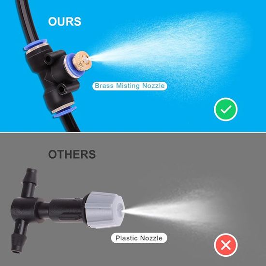 WEI Buse De Pulvérisation Buses De Brumisation En Laiton Pour Système De Refroidissement (0,4 Mm