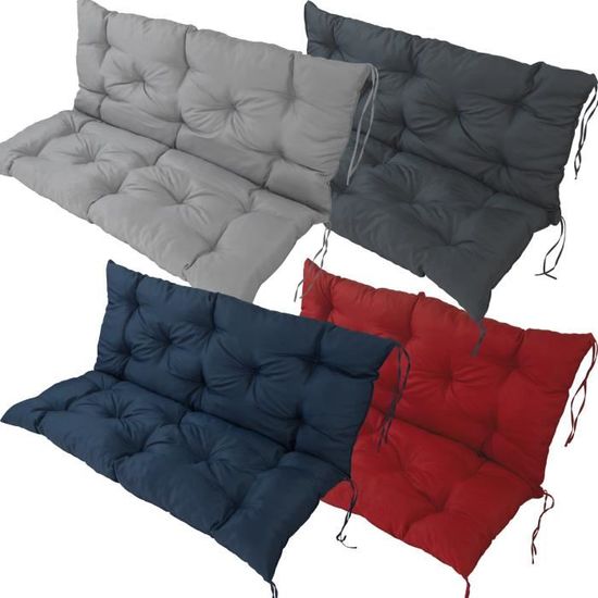 Coussin Pour Banc De Jardin Hollywood Avec Sangles Et Dossier Coussins D Exterieur Balancoires Anthracite 120x100x8 Cm Achat Vente Coussin D Exterieur Coussin Pour Banc De Jardin Cdiscount