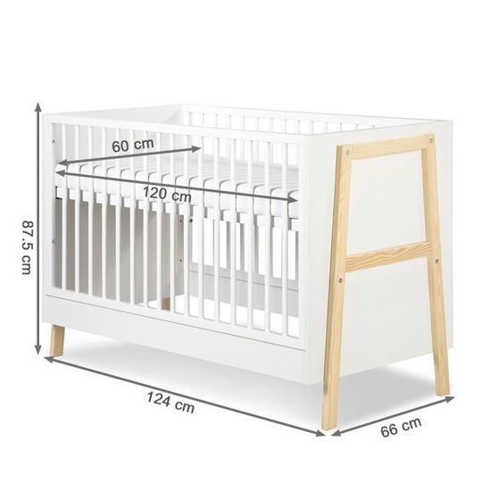 Hugo Lit Bebe A Barreaux 1x60 Avec Sommier Reglable Cdiscount Puericulture Eveil Bebe