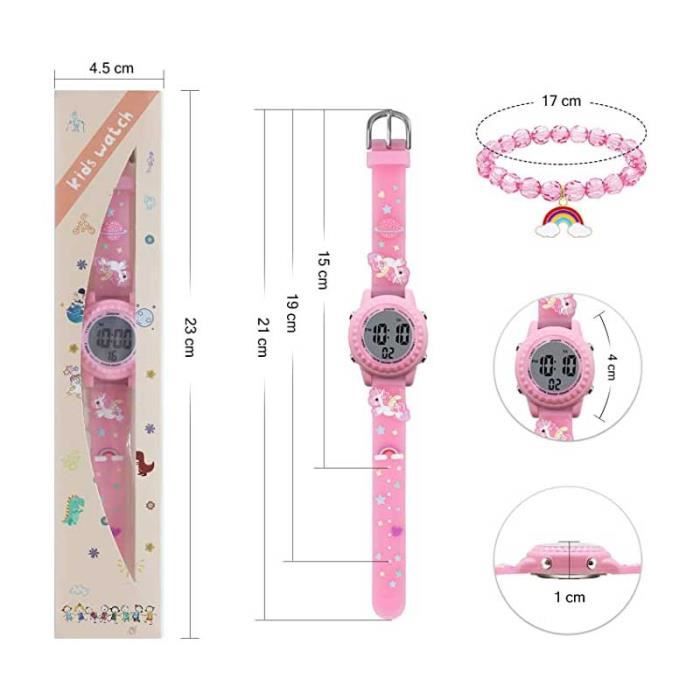 Mamiddle Montre Enfant 30M Étanche - Avec Alarme, Chrono Et Rétroéclairage - 3-15 Ans
