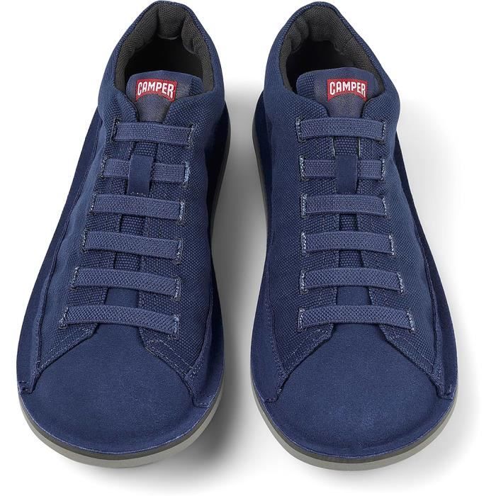 Sneakers Homme CAMPER BEETLE 36791 Vert 074 Cuir et Nubuck Lacets elastiques Bleu 073 Cdiscount Chaussures