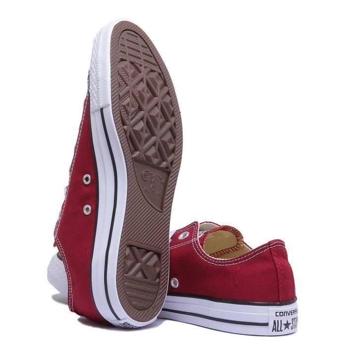 Baskets basses a lacets Converse CT AS Ox en toile marron CONVERSE Mixte Rouge Taille 42.5 Marron Cdiscount Chaussures