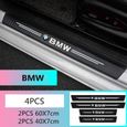 Lot de 4 barres de seuil de voiture en fibre de carbone protection de porte sticker pédale décoration pour BMW-0