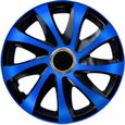 Enjoliveurs de roues 15" noirs et bleus 4 pcs Drift Extra-0