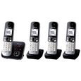 Telephone fixe sans fil avec repondeur 4 combines