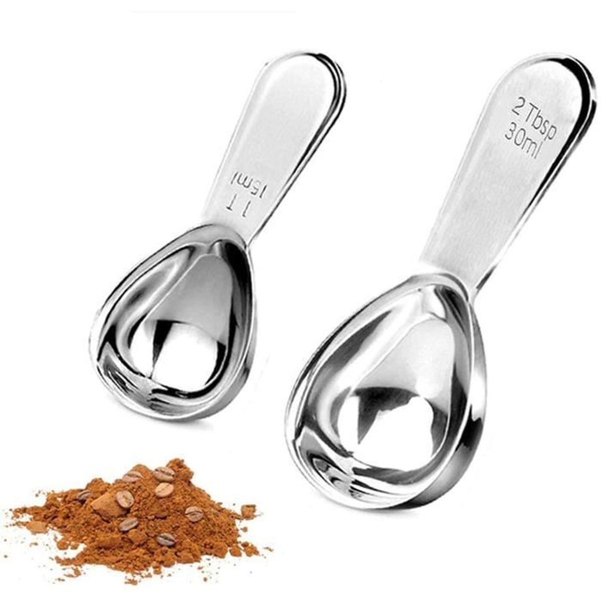 Mesure à Café,2 Pièces Cuillère Doseuse à Café en Acier Inoxydable,Cuillères à Café en Acier