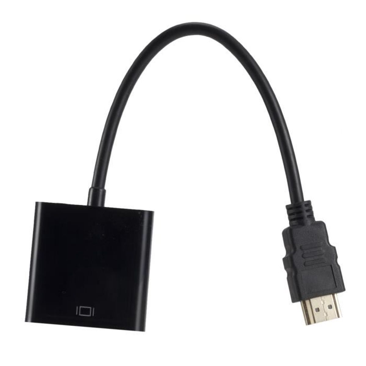 Câble 1080p Convertisseur HDMI Vers VGA Femelle Adaptateur ,Noir ...